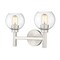 Z-Lite Sutton Vanity, 2-Light, 15.75 In.W x 7 In.L x 10.25 In.H, Brushed Nickel/Clear 7502-2V-BN - alternate 1